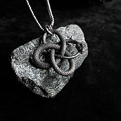 Украшения handmade. Livemaster - original item Infinity Snake — steel pendant on a chain. Handmade.