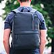 Leather backpack for men 'Tayler' (Dark blue), Backpacks, Yaroslavl,  Фото №1