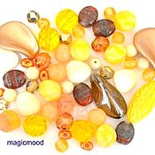 Материалы для творчества handmade. Livemaster - original item 20 g Beads Czech Mix Honey comb 0180 glass beads Preciosa. Handmade.