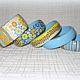 Baby blue set of wooden bracelets, striped, floral decoupage bangle. Jewelry Sets. Elena Strizh, wooden bracelets. Online shopping on My Livemaster.  Фото №2