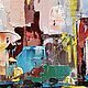 Картина маслом на холсте в интерьер Нью-Йорк Большая Абстракция. Картины. Стильный художественный уголок/Завораживающие картины маслом. Интернет-магазин Ярмарка Мастеров.  Фото №2