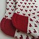 RussianSocks Вязаные носочки с сердечками любимой девушке. Носки. RussianSocks ВЯЗАНЫЕ НОСКИ ВАРЕЖКИ. Ярмарка Мастеров.  Фото №4