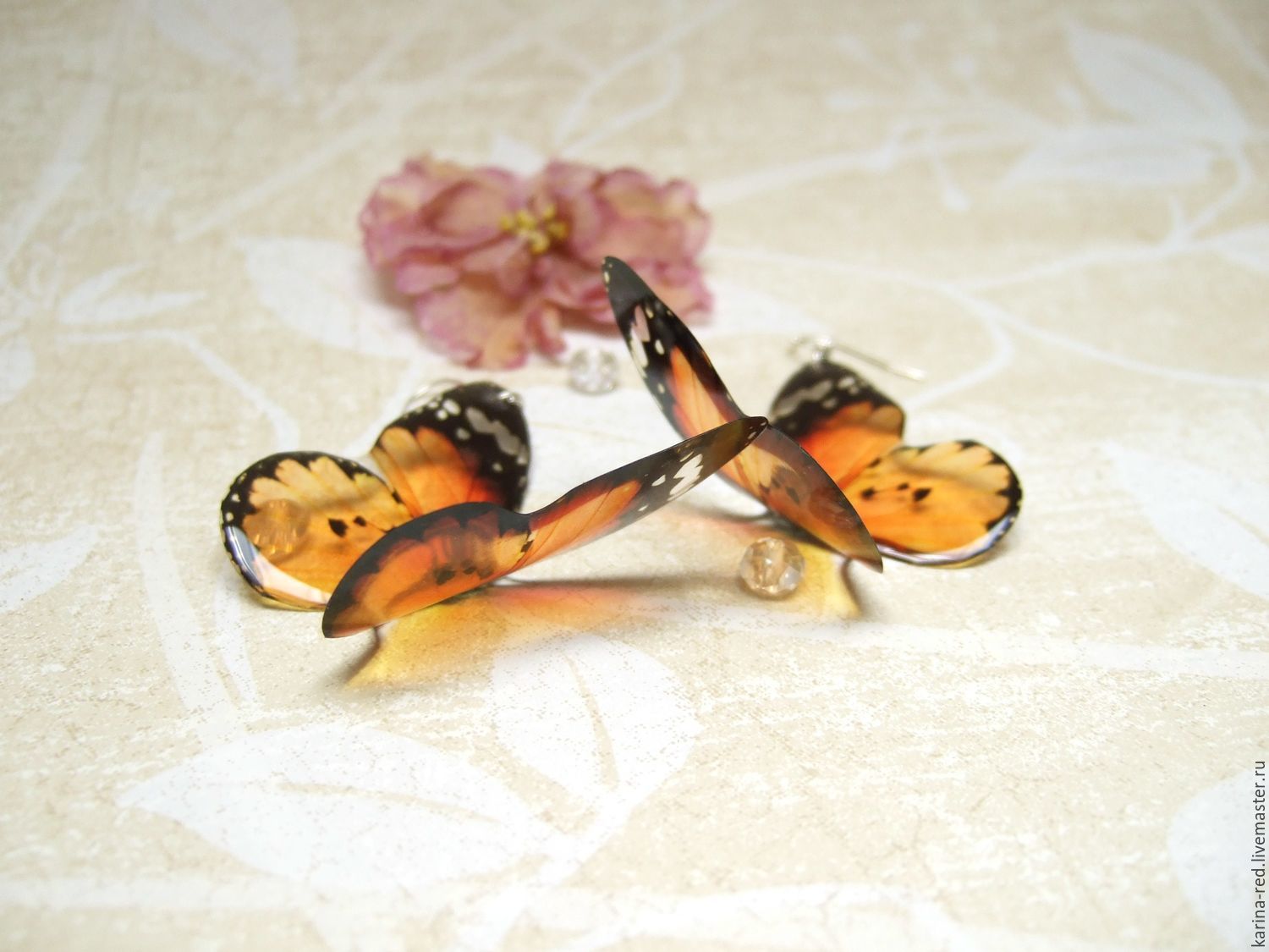 Handmade Butterfly Resin Earrings