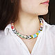 Bright beaded necklace with abstract pattern, Necklace, Ulan-Ude,  Фото №1