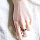 Кольца с бирюзой и кораллом - тройное кольцо, комплект из трех колец. Кольца. Julia-Domna. Ярмарка Мастеров.  Фото №5