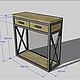 Консоль из массива дуба в стиле лофт, с ящиками. Консоли. EasyLOFT. Ярмарка Мастеров.  Фото №4