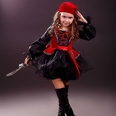 Костюм в пиратском стиле для девочки (54 фото)