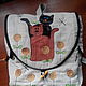 Backpack female 'Cat 2.1' from flax. Backpacks. Reelika (reelika44). Online shopping on My Livemaster.  Фото №2
