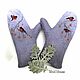 Mittens Women's Felted Bullfinches Warm Mittens. Mittens. WoolHouse *Galina*. My Livemaster. Фото №5