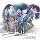 Watercolor. Watercolor painting. Flowers. Sleep-grass. Pictures. ArtShipilina. Online shopping on My Livemaster.  Фото №2