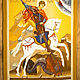 Гобелен Святой Георгий Победоносец, картина ручного ткачества, Гобелен, Златоуст,  Фото №1