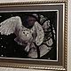 Картина вышивка крестом "Белая сова". Картины. Елена. Рукоделки на заказ.. Интернет-магазин Ярмарка Мастеров.  Фото №2