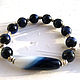 A bracelet made of beads: Agate blue-white bracelet. Bead bracelet. AfricaForever. Online shopping on My Livemaster.  Фото №2