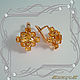 Order Earrings 'Chamomile (square)' gold 585, natural citrines. MaksimJewelryStudio. Livemaster. . Earrings Фото №3