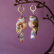 Украшения handmade. Livemaster - original item Freesia Bird Earrings. Handmade.