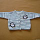 Hand knitted kit with penguins. Baby Clothing Sets. 4 children-baby. My Livemaster. Фото №5
