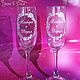 Copas de vino con grabado 'corona de Flores', Wedding glasses, Dimitrovgrad,  Фото №1