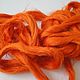 Волокна для валяния: лён. Рыжий / оранжевый. Волокна. Челночок (chelnochok). Интернет-магазин Ярмарка Мастеров.  Фото №2