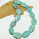 Beads Turquoise oval 43 cm. Necklace. Selberiya shop. My Livemaster. Фото №4