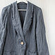 Order Smoky linen jacket with open edges. etnoart. Livemaster. . Jackets Фото №3