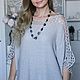 Заказать Вязаная туника из хлопка с шелком. Наталья Седых доМ-Мод. Ярмарка Мастеров. . Туники Фото №3