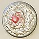 Brooch-pin pearl painting 'Lace' with a diameter of 56 mm, Brooches, Volgograd,  Фото №1