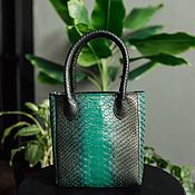 Сумки и аксессуары handmade. Livemaster - original item Women`s Green Python Leather Bag. Handmade.