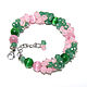 Bracelet made of beads and stones pink and green. Bead bracelet. krasota-prirody. Online shopping on My Livemaster.  Фото №2