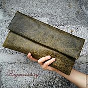 Сумки и аксессуары handmade. Livemaster - original item Clutch bag genuine leather Antique. Handmade.