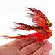 Phoenix bird, fire bird, fabulous firebird, felted miniature. Miniature figurines. AnzhWoolToy (AnzhelikaK). Online shopping on My Livemaster.  Фото №2