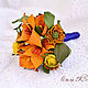 Order Interior wedding Bridal bouquet understudy leather Orange flowers. flowersstyle (flowersstyle). Livemaster. . Flowers Фото №3