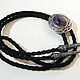 Order Vincent Vega bolo tie with natural (Amethyst). Neformal-World. Livemaster. . Ties Фото №3
