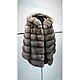 Полушубок из соболя с капюшоном. Шубы. Ольга (Busorgin_boutique). Ярмарка Мастеров.  Фото №4