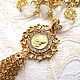 Necklace with pendant 'Dime' (quartz, vintage). Necklace. Pani Kratova (panikratova). Online shopping on My Livemaster.  Фото №2