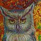Заказать Картина маслом. Сова. Символ мудрости. Картины Оксаны Золотовой (ZolotovaOksana). Ярмарка Мастеров. . Картины Фото №3