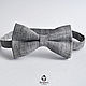 Grey textured tie Harmony / for a wedding in rustic style, Ties, Moscow,  Фото №1
