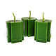 Green cross candle / beeswax / 47h37 mm, Ritual candle, St. Petersburg,  Фото №1