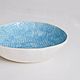 Голубой салатник с фактурой кружева глубокая тарелка. Салатники. ignata ceramics. Интернет-магазин Ярмарка Мастеров.  Фото №2