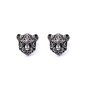 Украшения handmade. Livemaster - original item White Panther Earrings. Handmade.