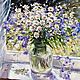 Oil painting'Pearls of daisies,bouquet of wildflowers', Pictures, Nizhny Novgorod,  Фото №1