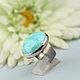 Ring with chrysocolla. Silver. Rings. Author Jewelry from natural stones. My Livemaster. Фото №4
