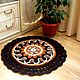 Mat mandala knit handmade cord bedside. Carpets. knitted handmade rugs (kovrik-makrame). My Livemaster. Фото №4