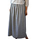 A long gray wool skirt with a loose cut on a soft belt, Skirts, Colmar,  Фото №1