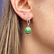 Серьги с зеленым варисцитом. Серьги классические. Katerina Moroz accessories for you (katerinamoroz). Интернет-магазин Ярмарка Мастеров.  Фото №2