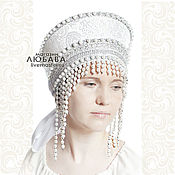 Свадебный салон handmade. Livemaster - original item Kokoshnik Eva, attire, crown, design headwear. Handmade.