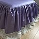 Order Drape -valance luxury satin with lace ' Lavender'. Linen fantasy. Livemaster. . Sheets Фото №3