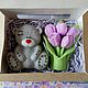 Soap set Teddy Bear with tulips, Soap, Moscow,  Фото №1