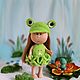 Вязаный комплект Лягушонок для кукол Little Mia. Одежда для кукол. Игрушки от Танюшки.. Ярмарка Мастеров.  Фото №4