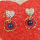 Stud earrings with lapis Lazuli, Stud earrings, Sasovo,  Фото №1