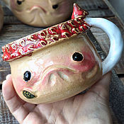 Посуда handmade. Livemaster - original item Mugs and cups: Mushroom fly agaric offended. Handmade.
